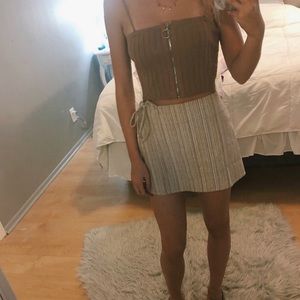 NWOT: Pacsun (LA Hearts) pinstriped tied skort